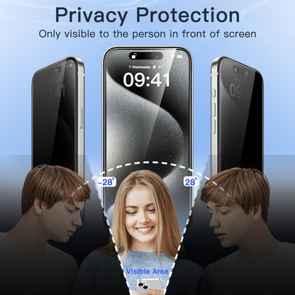 JETech Privacy Screen Protector for iPhone 17 Pro Max, 2-Pack