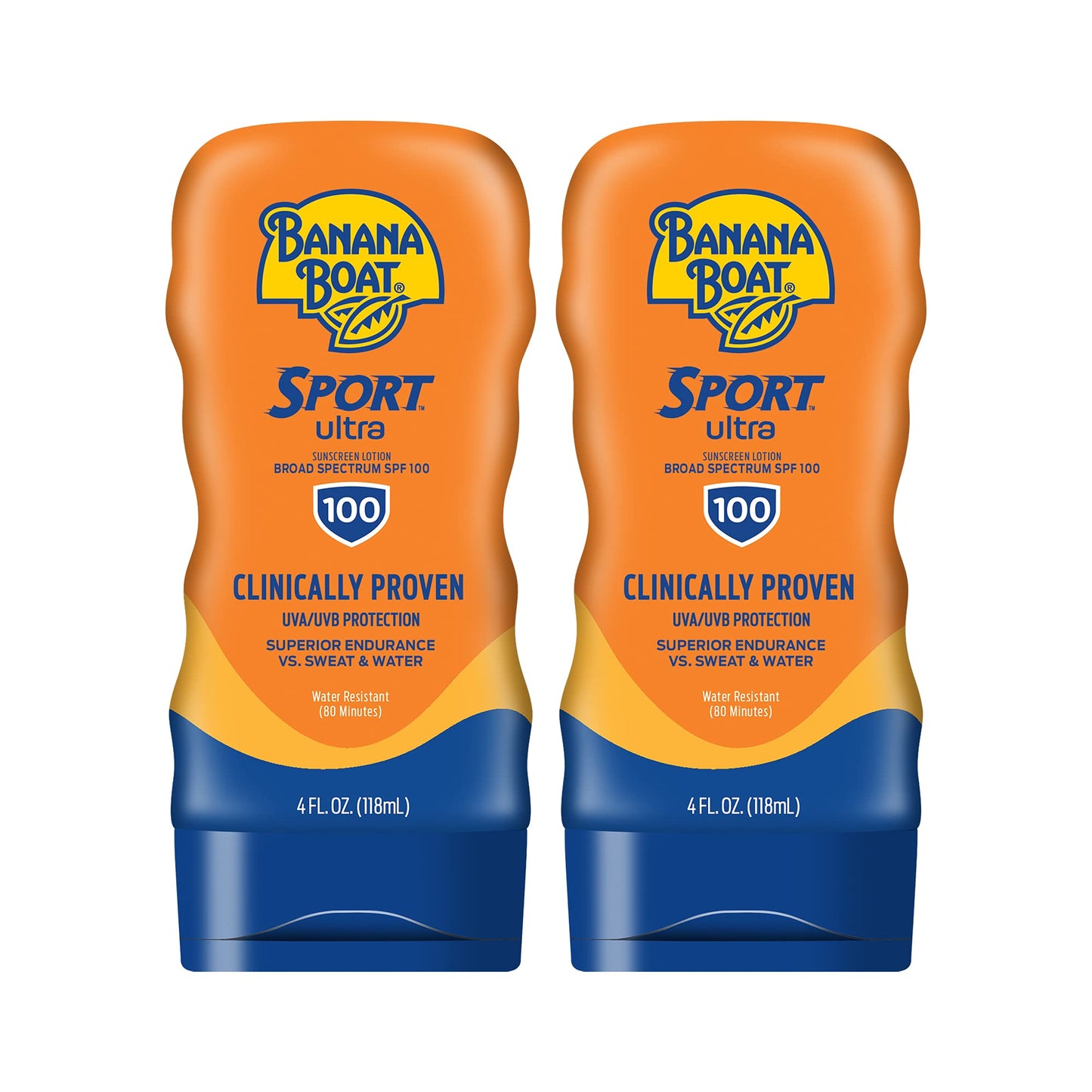 Banana Boat Sport Ultra Sunscreen Lotion SPF 30, Travel Size 3oz Twin Pack, Sweat & Water Resistant Sunblock for Active Lifestyle(Pack of 2)