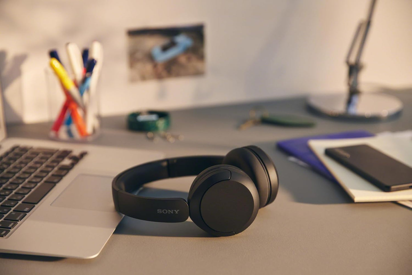 Sony WH-CH520 Wireless On-Ear Bluetooth Headphones with Microphone, Black