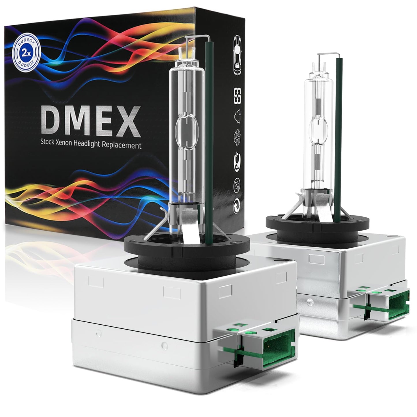 DMEX D3S HID Headlight Bulbs 8000K White Blue Xenon 35W 66340 42403 42302 Replacement - Pack of 2 (Not fit Halogen Headlamp)