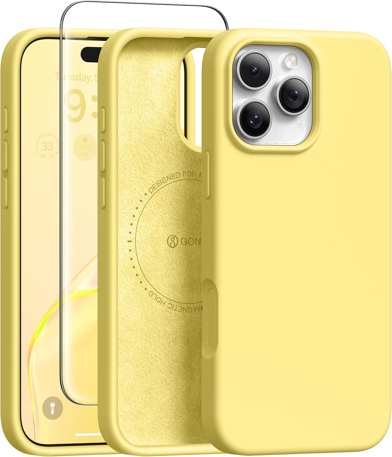 GONEZ Magnetic for iPhone 17 Pro Max Case, Silicone Cover Stone