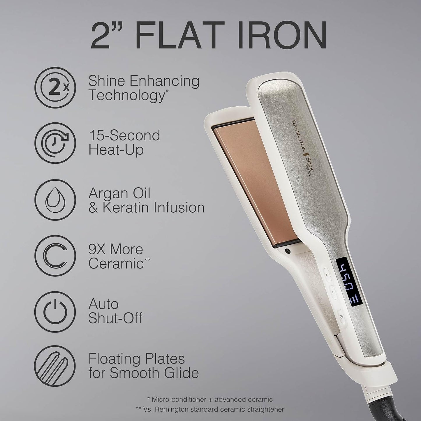 Remington Shine Therapy 1 Inch Hair Straightener, Argan Oil & Keratin