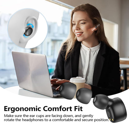 kurdene Wireless Earbuds Bluetooth 5.3 in Ear Buds Light Weight Headphones,Deep Bass Sound,Built in Mics Headset,Clear Calls Earphones for Sports Workout Glossy Black