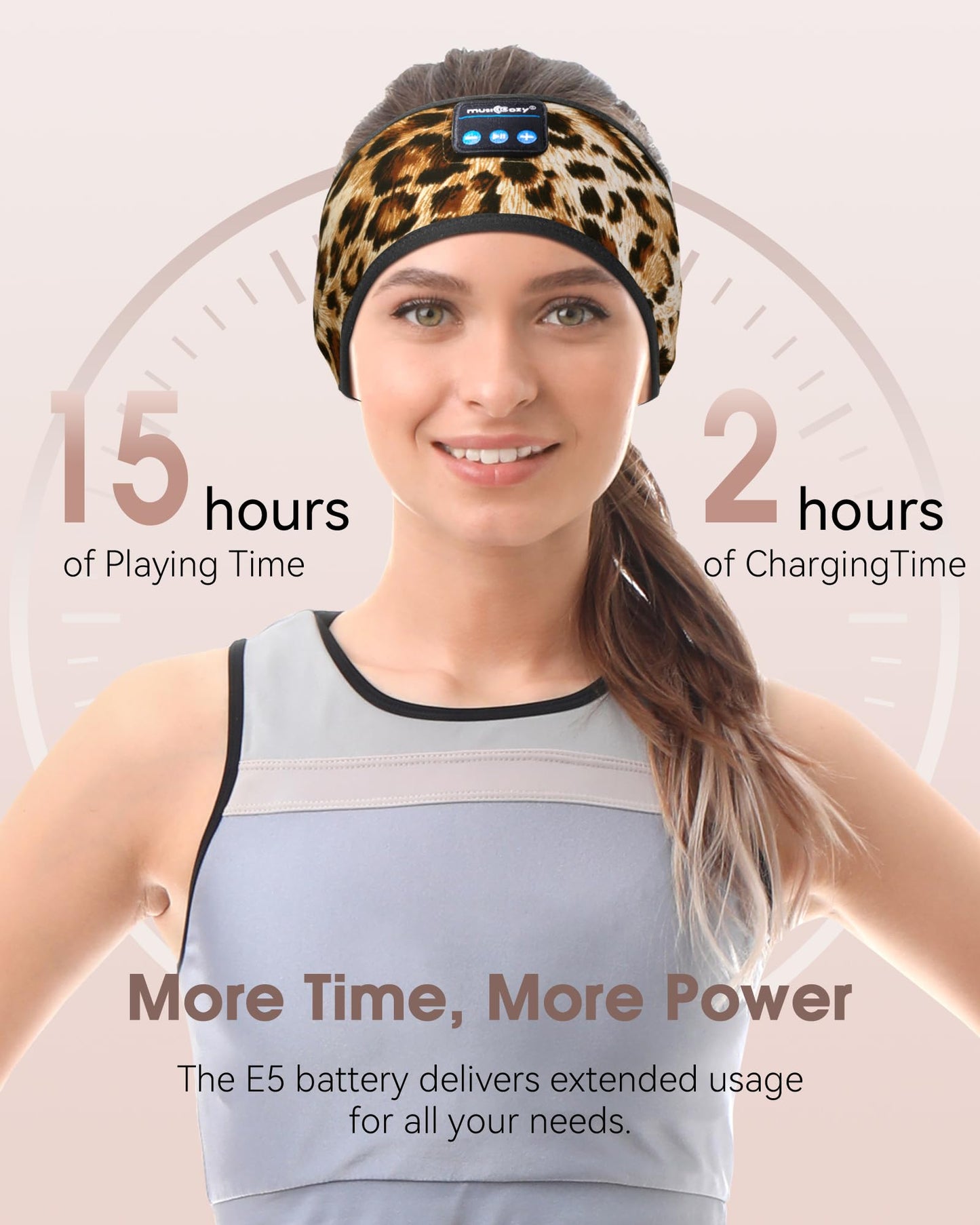 MUSICOZY Sleep Headphones Bluetooth Headband Headphones for Side Sleepers