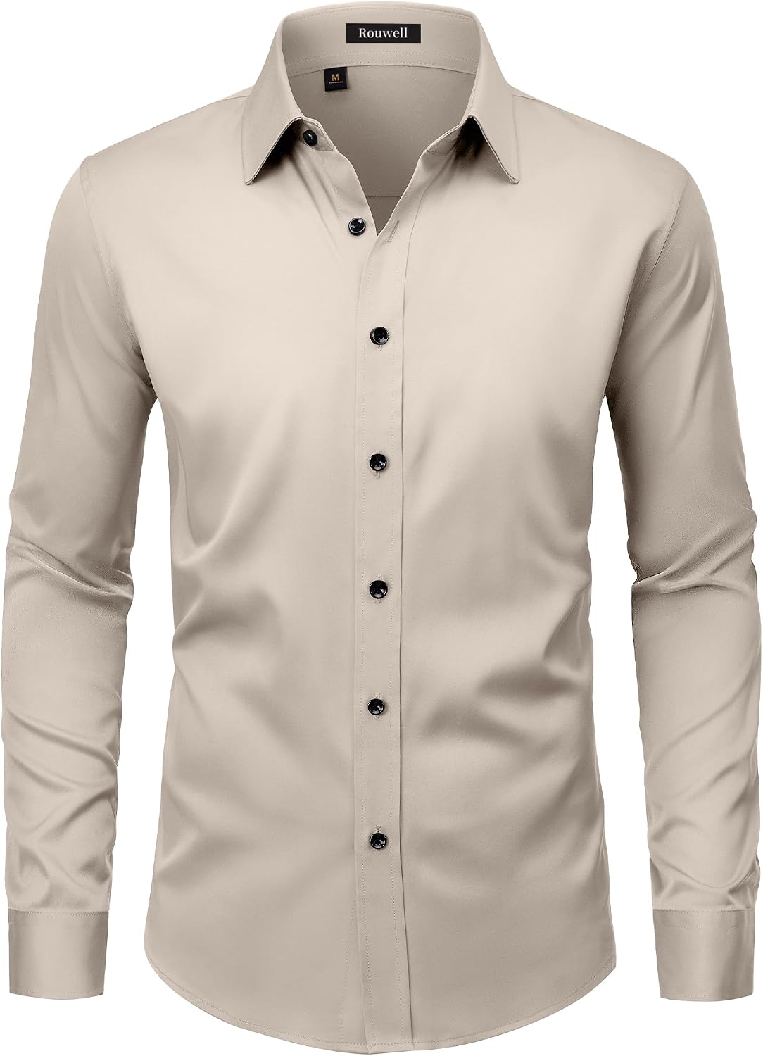 Men’s Wrinkle Free Dress Shirts Regular Fit Long Sleeve Non Iron Business Casual Wedding Stretch Button Down Shirt