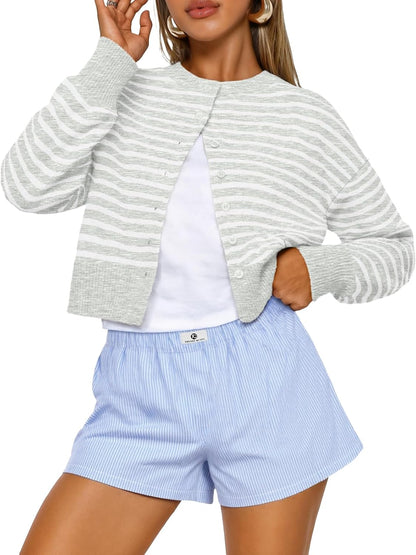 Trendy Queen Cropped Cardigan Sweaters for Women Fall Fashion Clothes 2026