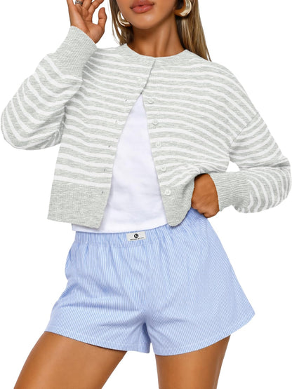 Trendy Queen Cropped Cardigan Sweaters for Women Fall Fashion Clothes 2026