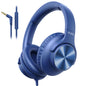 Wired Headphones with Mic, Over-Ear 3.5mm Corded Headphone for School Black