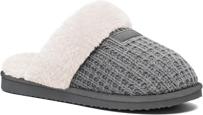 Litfun Fuzzy Slippers for Women Memory Foam Indoor House Shoes