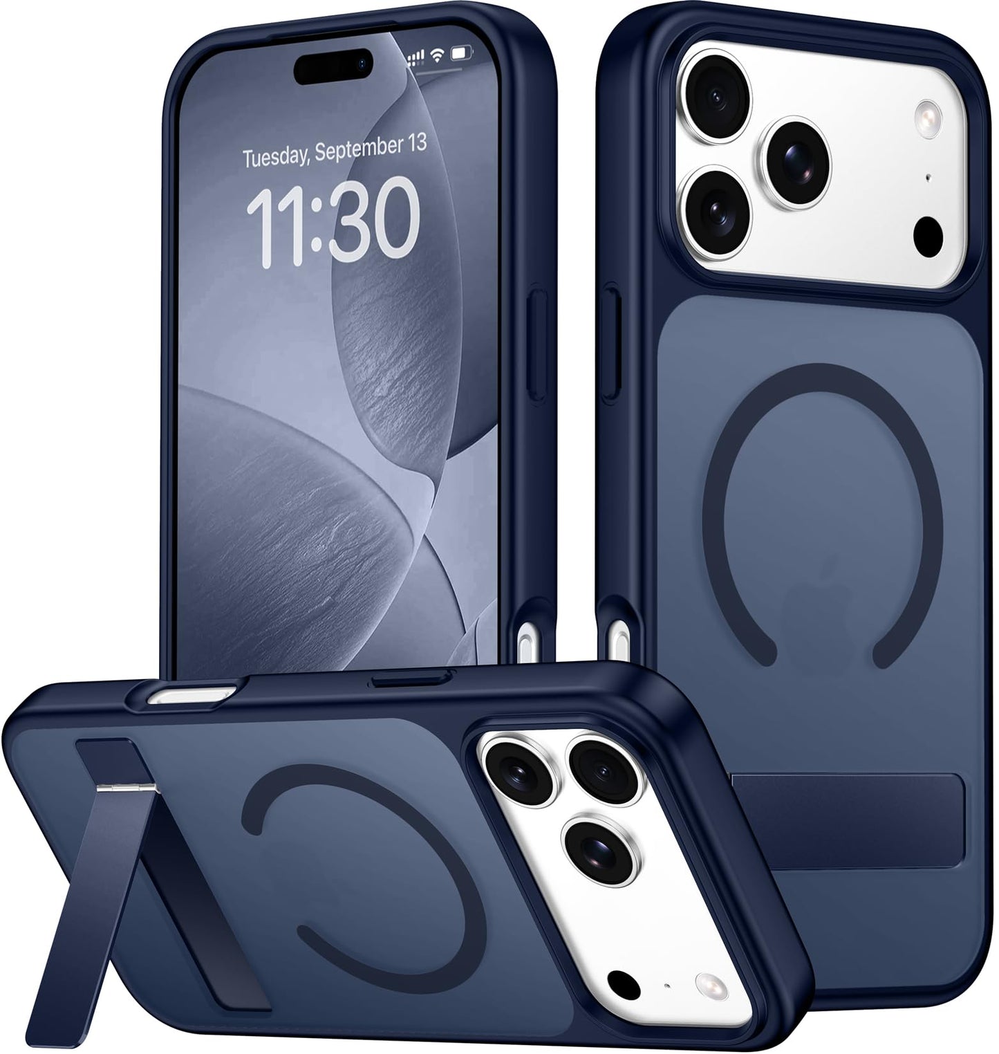 SPIDERCASE Magnetic for iPhone 17 Pro Max Case,with Kickstand,Clear