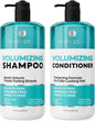 Caffeine Shampoo and Conditioner Set - Volumizing Products for Women and Men - Thickening, Volume Boosting Formula for Thinning and Fine Hair - Sulfate Free, No Parabens - Hydrating, Salon Grade