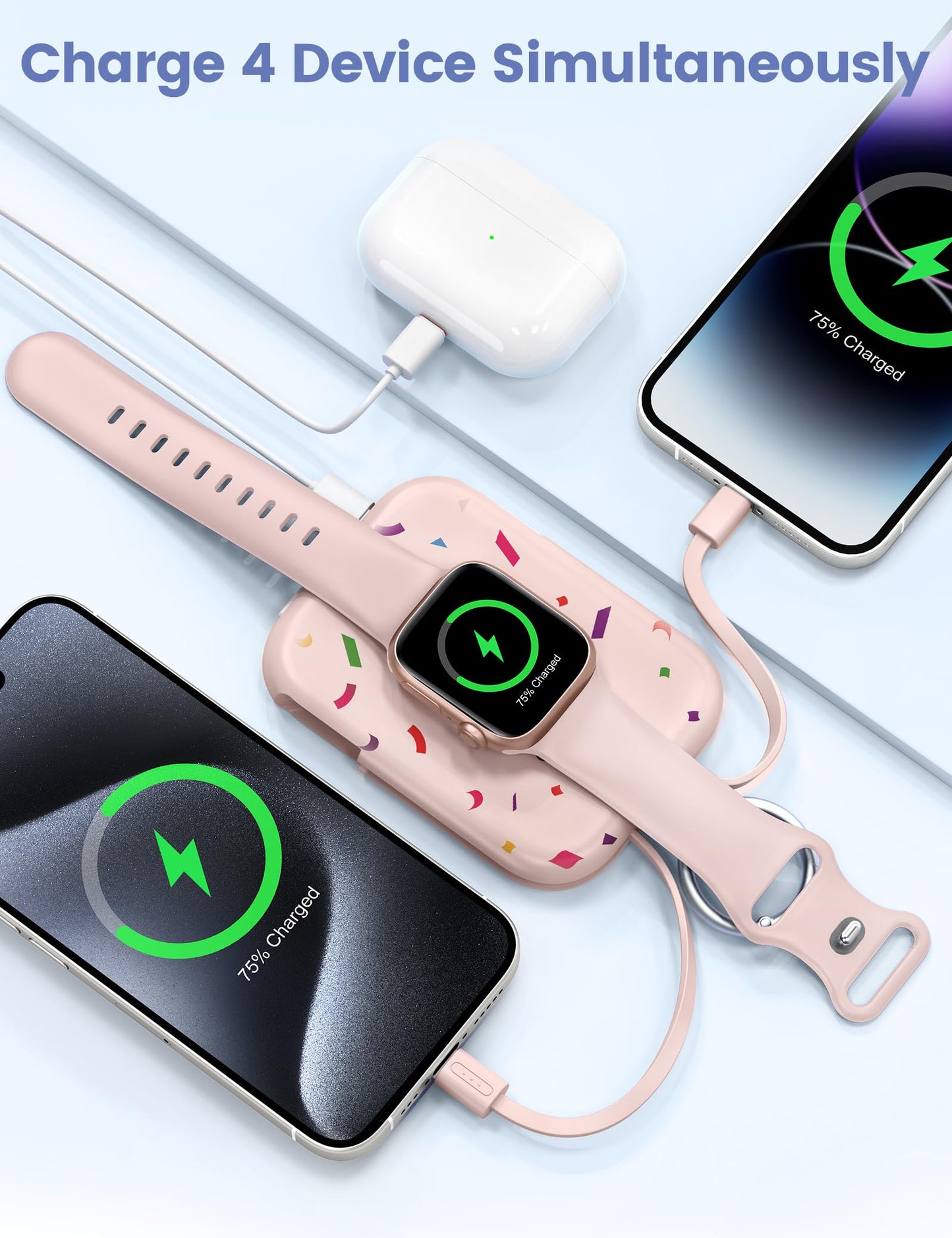 RORRY CharmGo Portable Charger, 5000mAh Portable Charger Power Bank