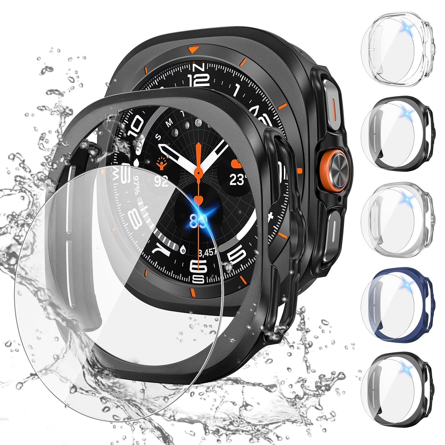 Tensea 5+5PCS for Samsung Galaxy Watch Ultra 47mm Screen Protector Case