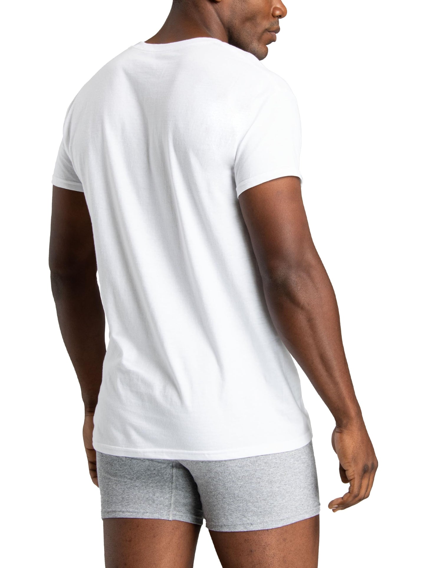Fruit of The Loom Men's Crew Tee Undershirts, Moisture Wicking & Tag Free, Also Available in Big & Tall