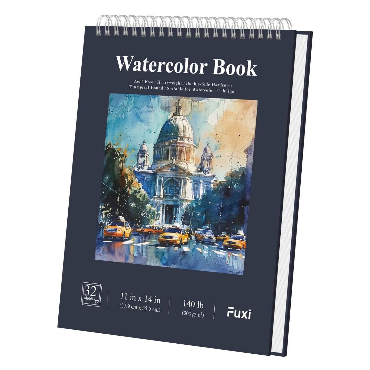 Fuxi 9" x 12" Sketch Book_Top Spiral Bound Sketchbook_100Sheets 68lb/100gsm