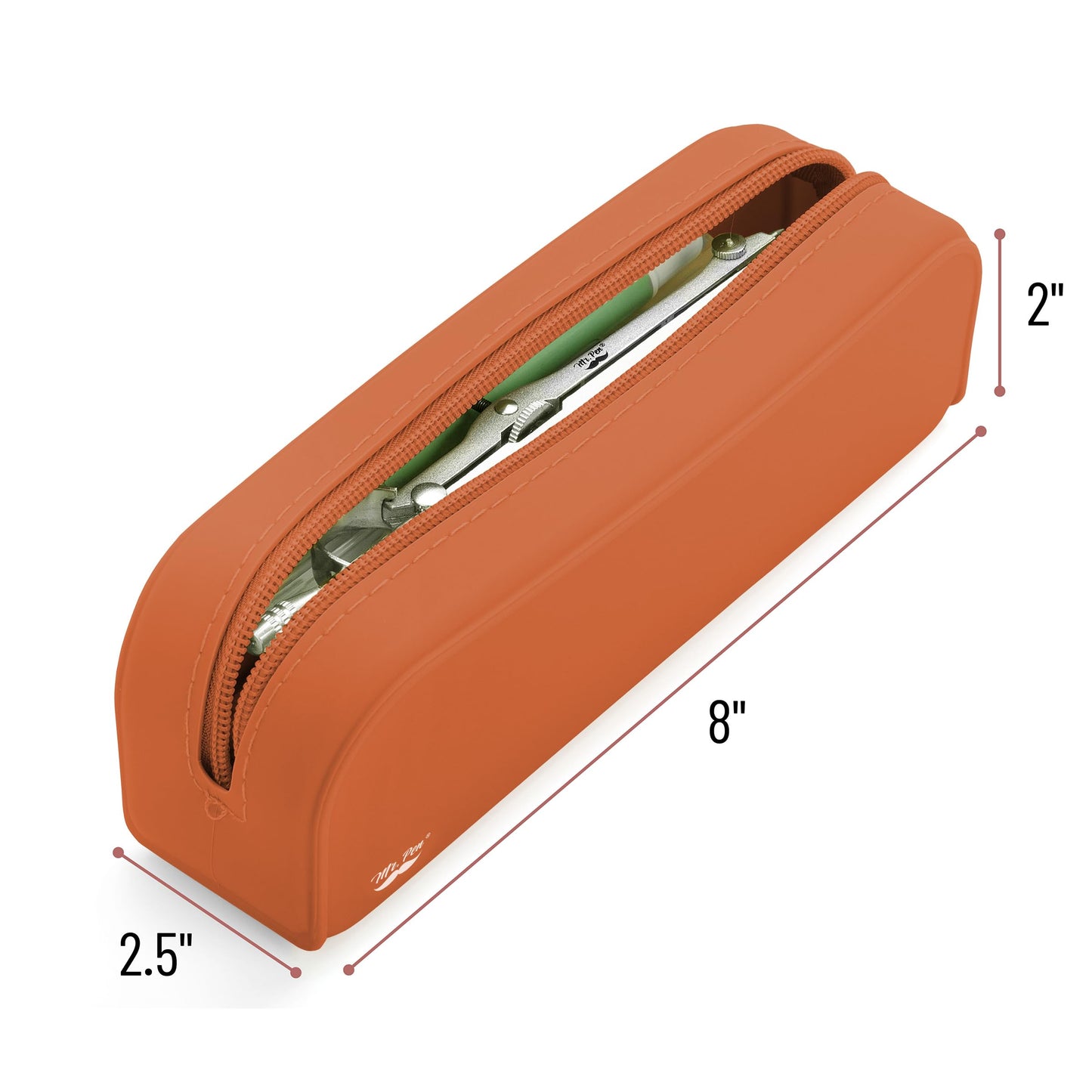 Mr. Pen- Silicone Pencil Case, Aesthetic Pencil Bag for Women, Makeup Pouch