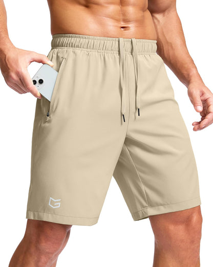 G Gradual Men's Athletic Running Shorts with 2 Zipper Pockets 7"/ 5"/ 9"