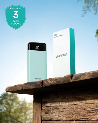 charmast Power Bank Portable Charger with Reinforced Built-in 4 Cables