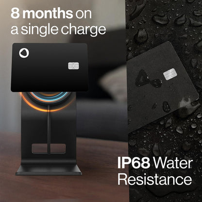 SPOTMINDERS Apple MFi Certified Wallet Tracking Card Black 4-Pack Travel Gifts for Him Works with Apple Find My Rechargeable Tracker IP68 Waterproof 0.07" Slim iPhone Item Finder for Luggage Passport