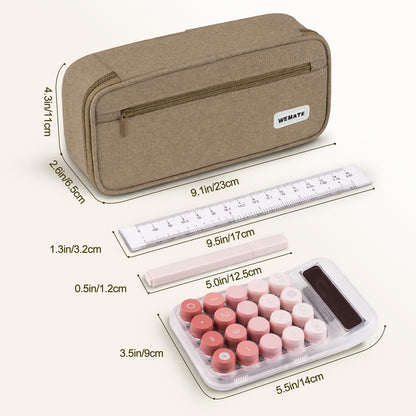 WEMATE Pencil Case, Large Storage Organizer, Makeup Bag, Teacher Must - have, Big Pencil Pouch, Marker Case for College
