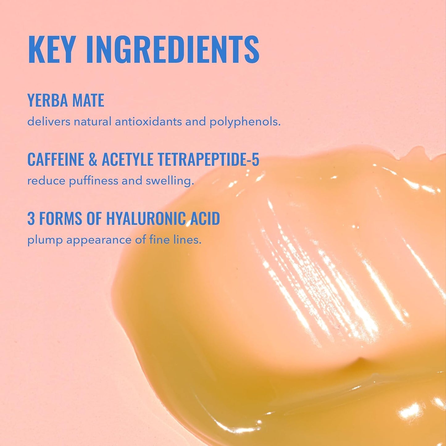 Good Molecules Yerba Mate Wake Up Eye Gel Pack 2 – 15 ml Each | Hydrating Under Eye Gel with Hyaluronic Acid & Caffeine for Dark Circles and Puffiness