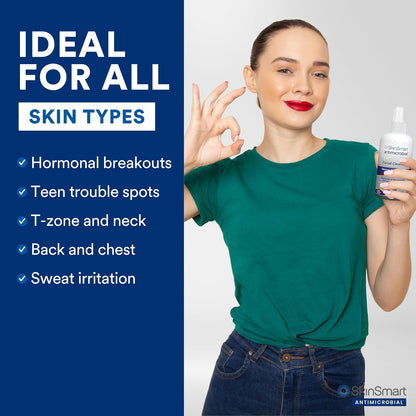 SkinSmart Antimicrobial Facial Cleanser for Breakouts and Blemishes, 8 oz