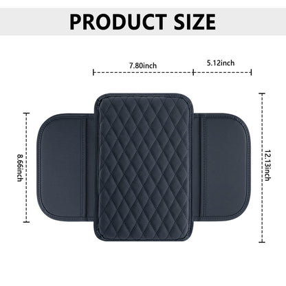 Stacool Upgraded Car Center Console Cover,Microfiber Leather Car Armrest Cover Cushion with 2 Storage Bags,Universal Car Armrest Storage Box (Black)