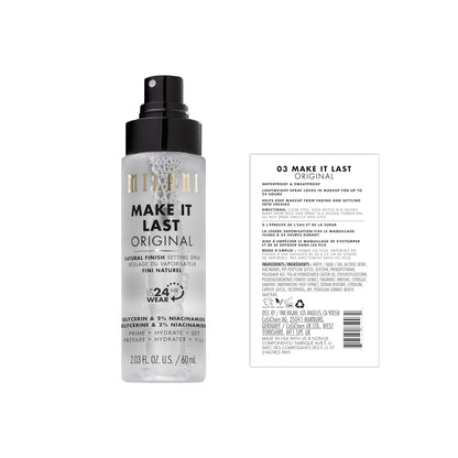 Milani Setting Spray + Primer, Make It Last Original Natural Finish