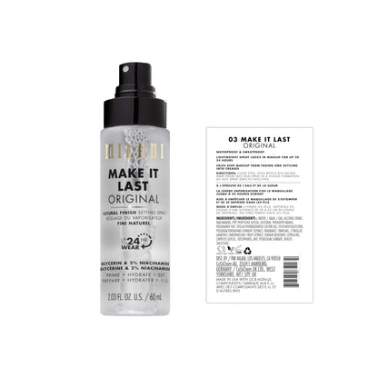 Milani Setting Spray + Primer, Make It Last Original Natural Finish