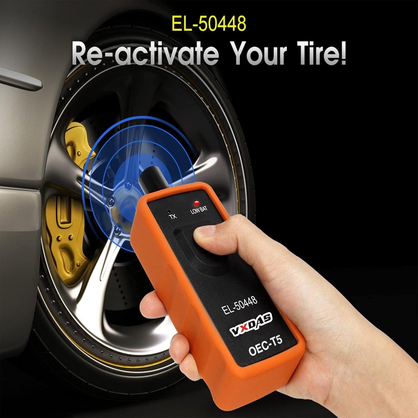 VXDAS TPMS Relearn Tool Only for GM Vehicles (2006-2024 Chevy/Buick/GMC/Opel/Cadillac) Original Sensor with 315/433 MHz, Tire Sensors Pressure Monitor System Reset Tool OEC-T5-2025 Edition