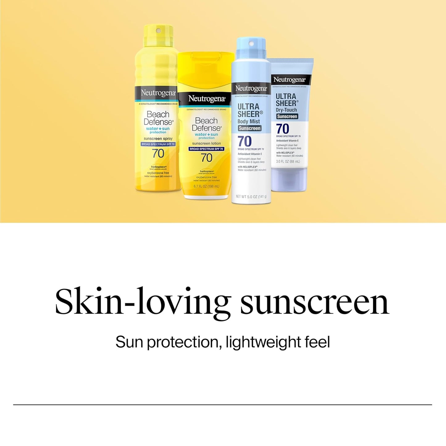 Neutrogena Ultra Sheer Dry Touch Sunscreen Lotion, SPF 70, 3 fl. oz
