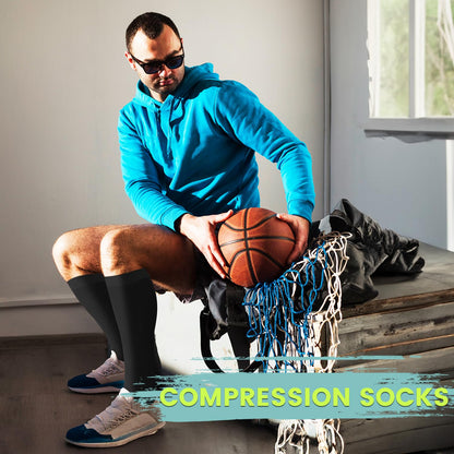 Copper Compression Socks 15-20 mmHg for Men & Women 8 Pairs – Circulation Support for Nurses, Travel, Running, Hiking, Soccer