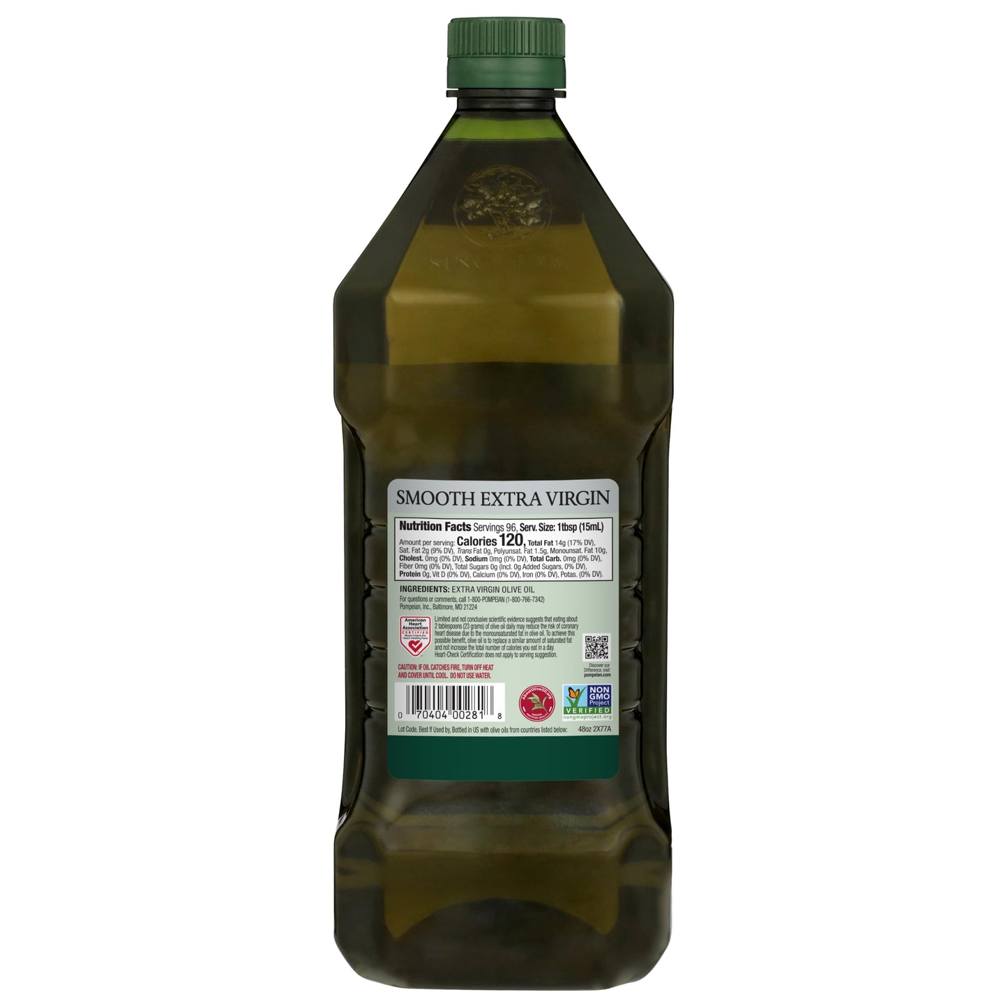 Pompeian Smooth Extra Virgin Olive Oil - 68 fl oz (2 L)