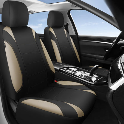 CAR PASS Waterproof Car Seat Covers Front Seats Only with 5mm Composite EVA, Neoprene Car Seat Cover with Separate Headrest Cover, Quick Setup Universal Fit for Car SUV Trucks,Airbag Compatible（Gray