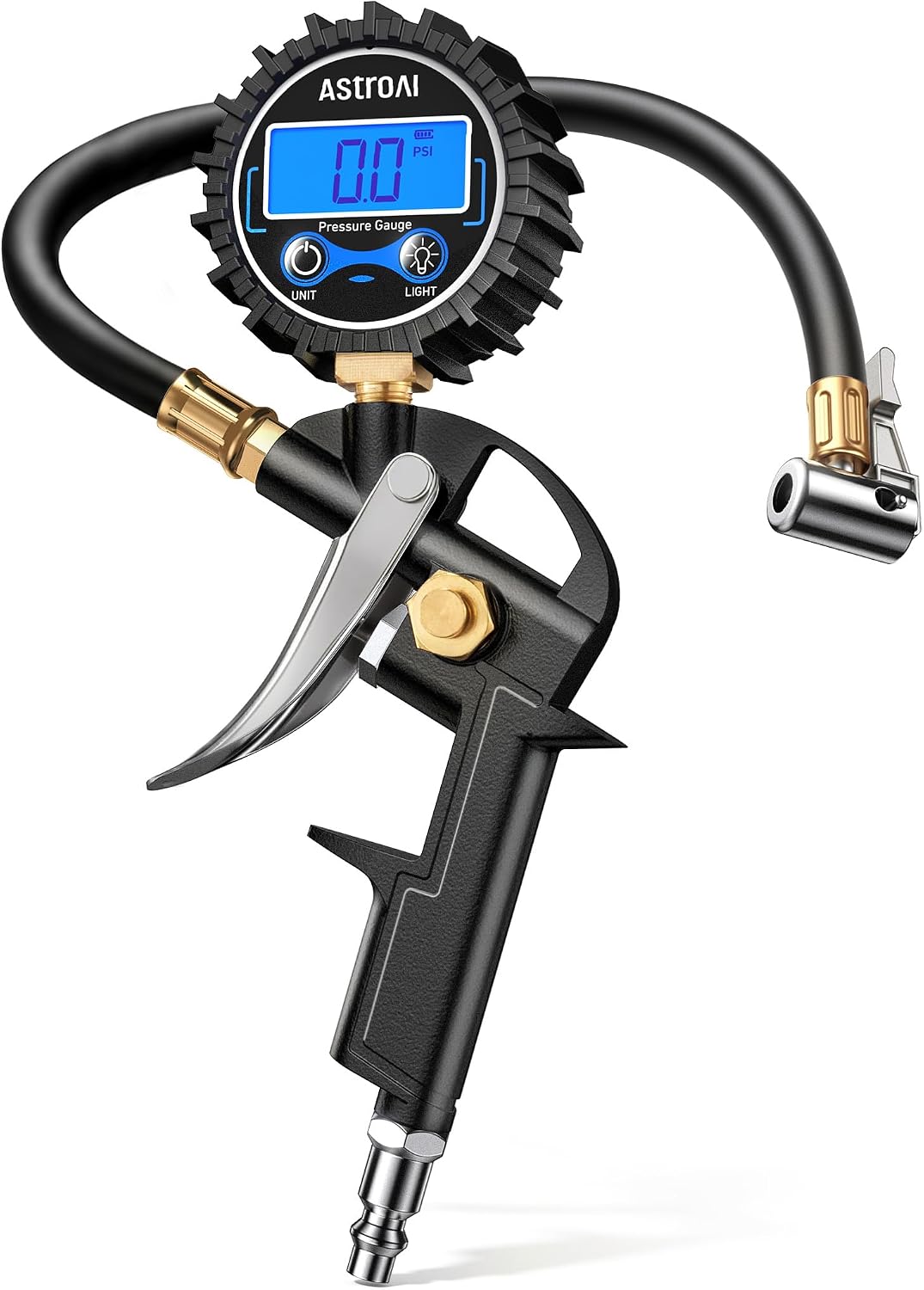 AstroAI Digital Tire Pressure Gauge with Inflator 3-250 PSI Fits 1/4" NPT