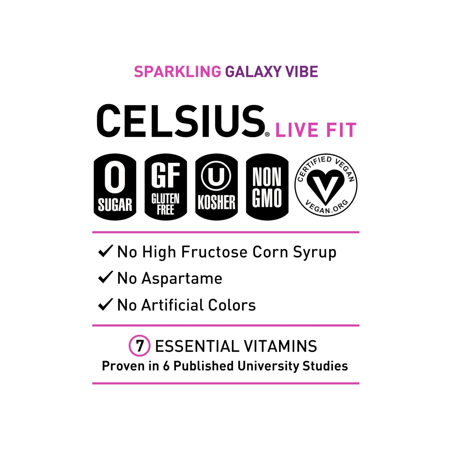 CELSIUS Sparkling Tropical Vibe, Functional Essential Energy Drink 12 Fl Oz (Pack of 12)