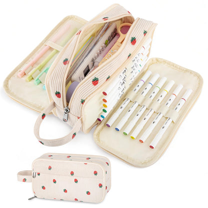 Cute Big Pencil Case Pouch Bag with Handle for Teen Girls Boy Gift