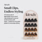 Kitsch Mini Hair Clips for Women - Tortoise & Black, 16 Pcs