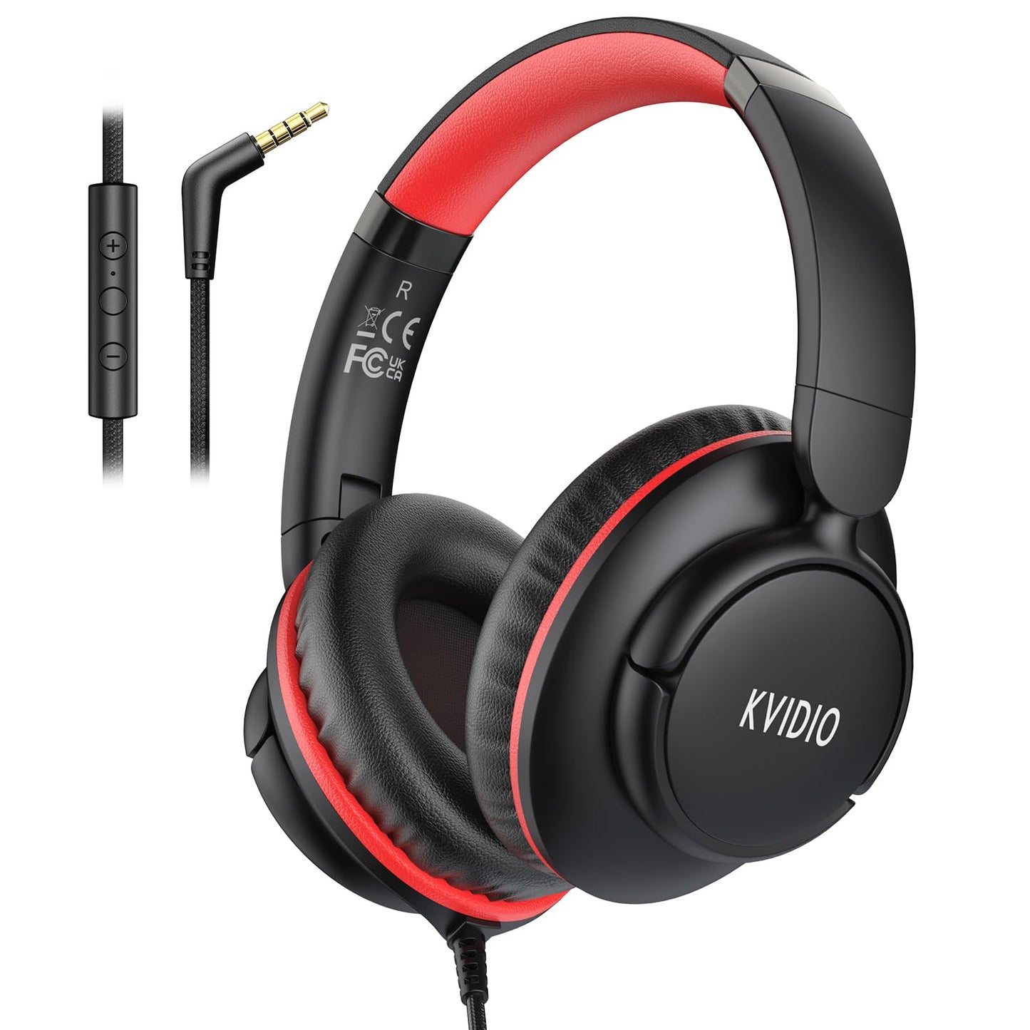 Wired Headphones with Mic, 3.5mm Headphones Volume Control for School Blue