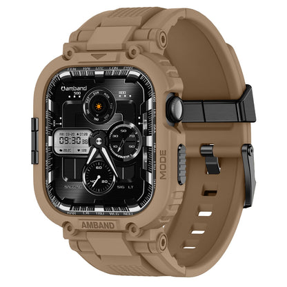 amBand Bands Compatible with Apple Watch 9/8/7/6/5/4 & SE 3/2/1 45mm/44mm Case for Men, M1 Sport Series Rugged Case Protective Cover for iWatch SE3/SE2/6/SE/5/4 44/45 mm Men Black