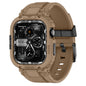 amBand Bands Compatible with Apple Watch 9/8/7/6/5/4 & SE 3/2/1 45mm/44mm Case for Men, M1 Sport Series Rugged Case Protective Cover for iWatch SE3/SE2/6/SE/5/4 44/45 mm Men Black