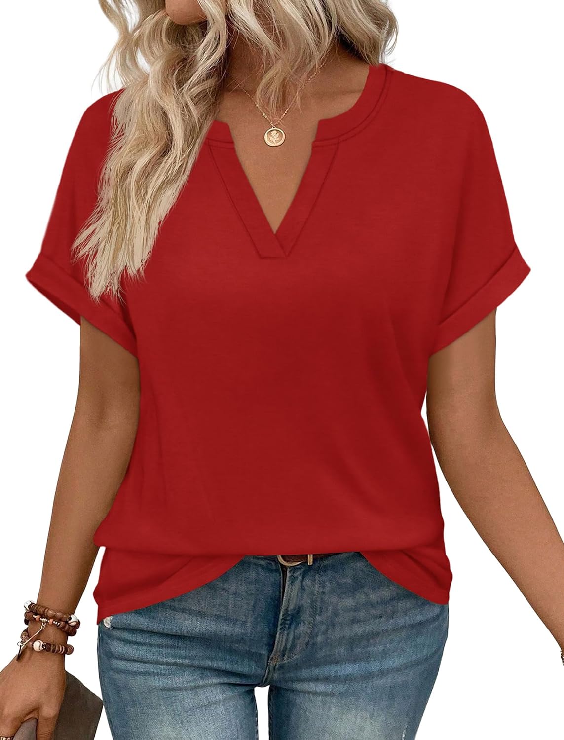 WIHOLL Womens Blouses Spring Tops Short Sleeve Shirts Dressy Casual Summer Vacation Fashion Clothing 2026