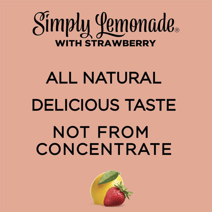 Simply Lemonade with Strawberry, 52 Fl Oz Bottle