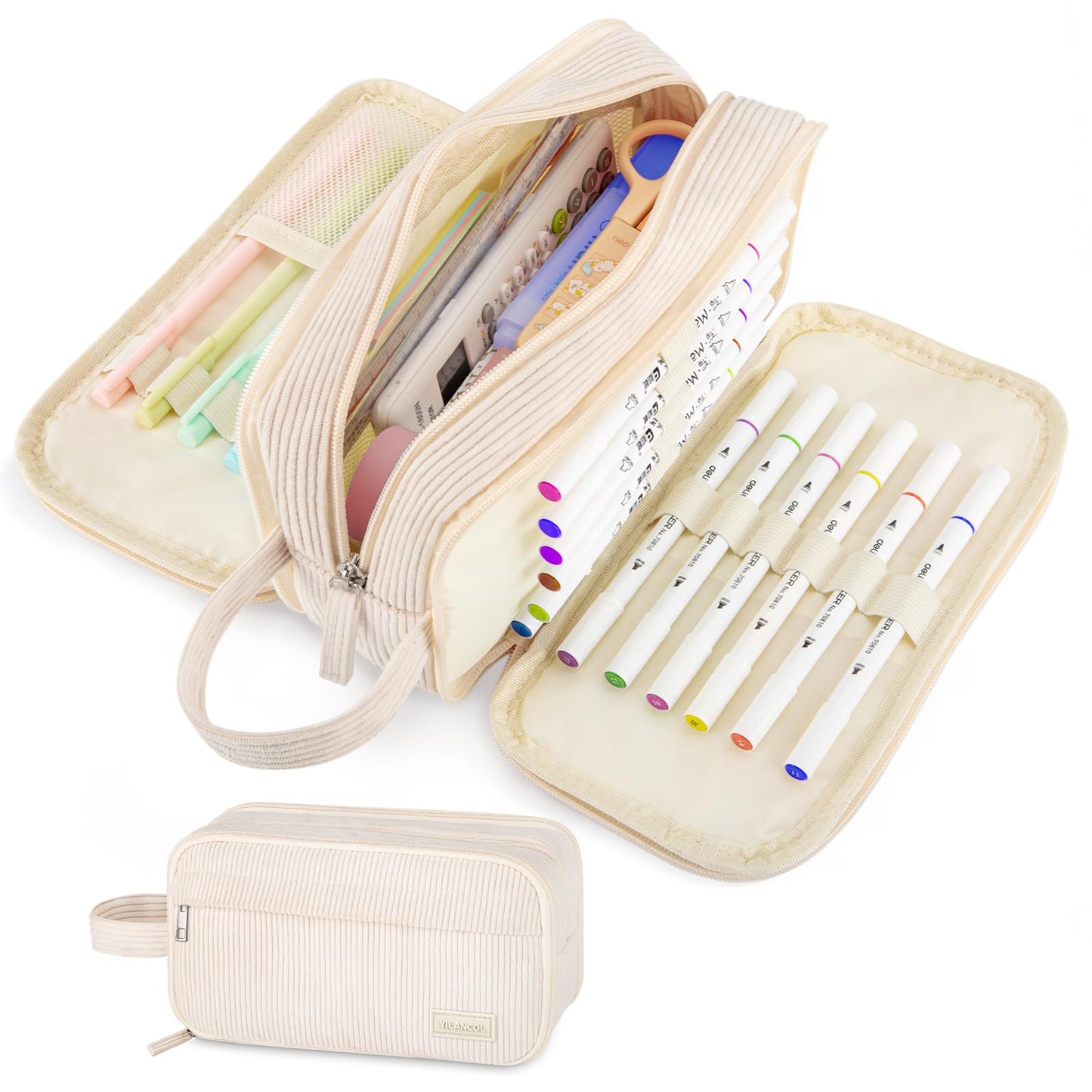 Cute Big Pencil Case Pouch Bag with Handle for Teen Girls Boy Gift