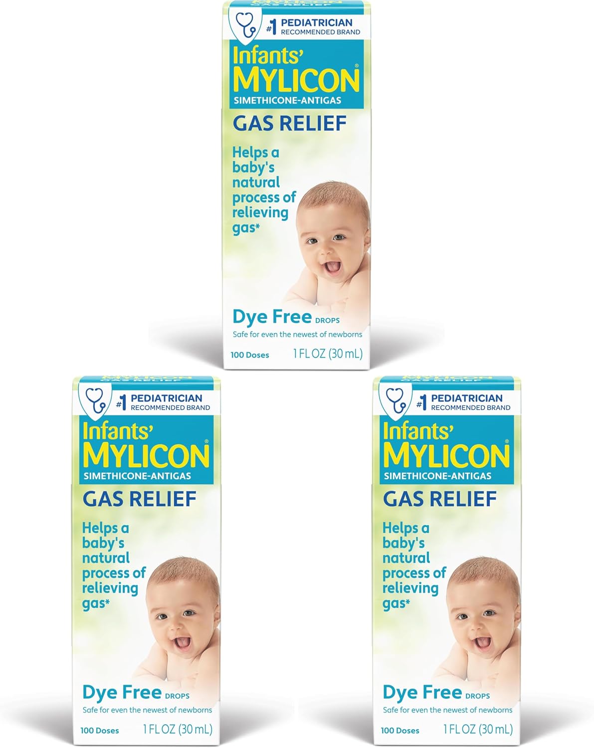 MYLICON Gas Relief Drops for Infants and Babies, Dye Free Formula, 1 Fl Oz.