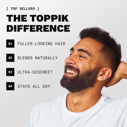 Toppik Hair Building Fibers, Fill In Fine or Thinning Hair Instantly Thicker, Fuller Looking Hair 9 Shades,4 size options