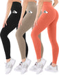 Blisset 3 Pack High Waisted Leggings for Women with Pockets Soft Active Compression Pants for Yoga Running & Daily Wear