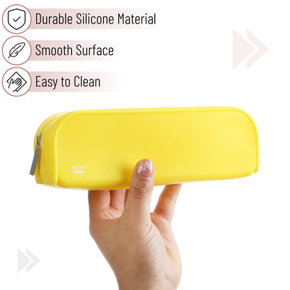 Mr. Pen- Silicone Pencil Case, Aesthetic Pencil Bag for Women, Makeup Pouch