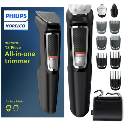Philips Norelco All-in-One 3000 Series 13 in 1 Trimmer, Beard Styler & Men's Hair Clipper, 9 Length Settings & Self-Sharpening Skin-Friendly Blades, MG3919/50