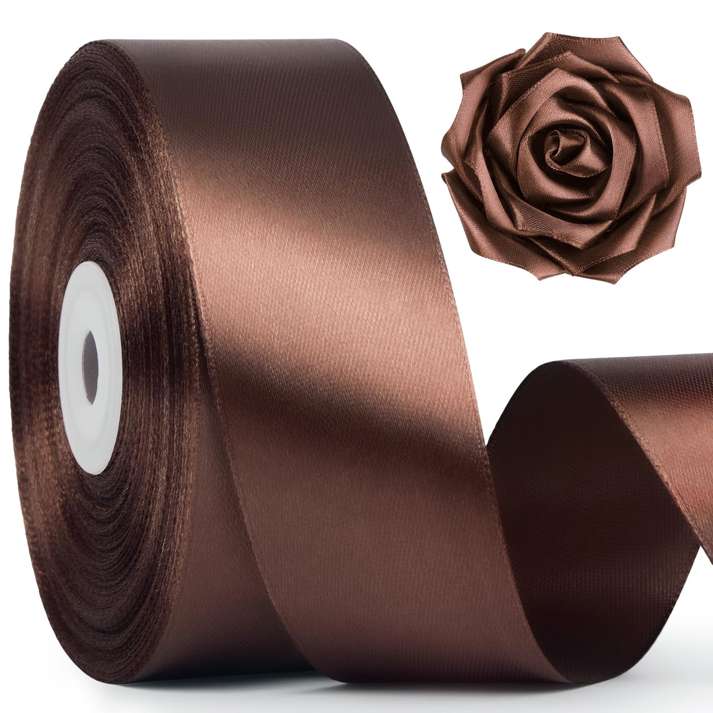 Mauproy Dusty Rose Satin Ribbon, 1-1/2 Inch, 50 Yards